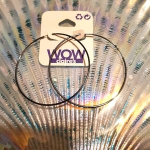 Claire's Black Hoop Earrings